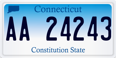 CT license plate AA24243