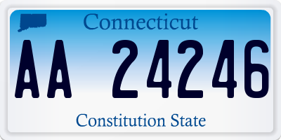 CT license plate AA24246