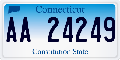 CT license plate AA24249