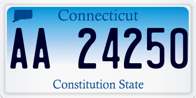 CT license plate AA24250