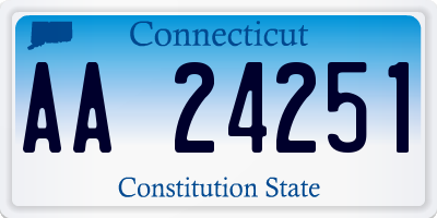 CT license plate AA24251