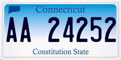 CT license plate AA24252