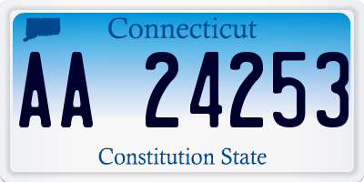 CT license plate AA24253