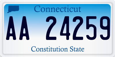 CT license plate AA24259