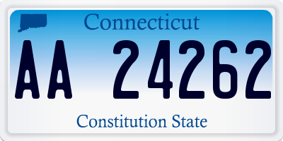 CT license plate AA24262