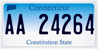 CT license plate AA24264