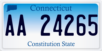 CT license plate AA24265