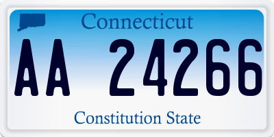 CT license plate AA24266