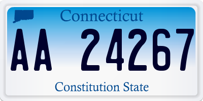 CT license plate AA24267