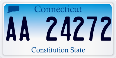 CT license plate AA24272