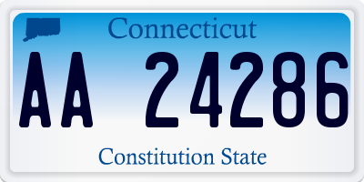 CT license plate AA24286