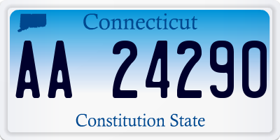 CT license plate AA24290