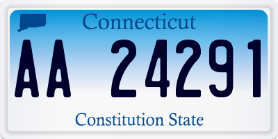 CT license plate AA24291