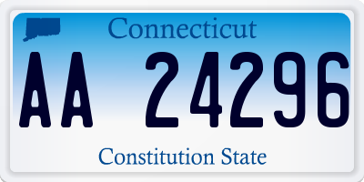 CT license plate AA24296