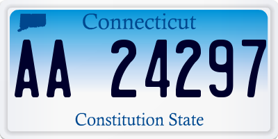 CT license plate AA24297