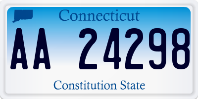 CT license plate AA24298