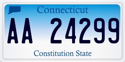 CT license plate AA24299