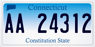 CT license plate AA24312