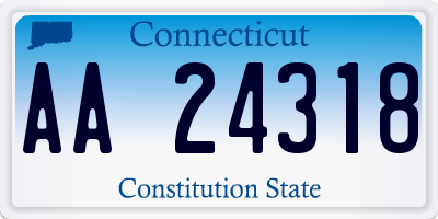 CT license plate AA24318
