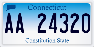 CT license plate AA24320