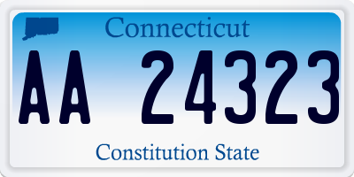 CT license plate AA24323