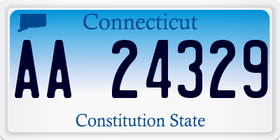 CT license plate AA24329