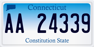 CT license plate AA24339