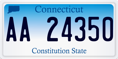 CT license plate AA24350