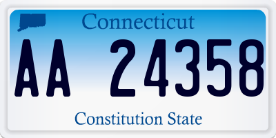 CT license plate AA24358