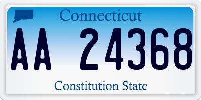 CT license plate AA24368