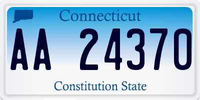 CT license plate AA24370