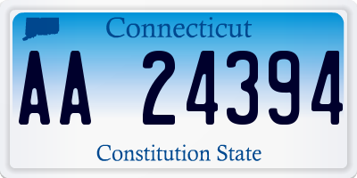 CT license plate AA24394