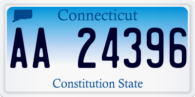 CT license plate AA24396