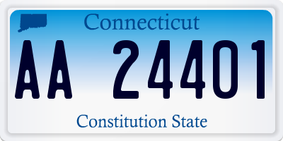 CT license plate AA24401