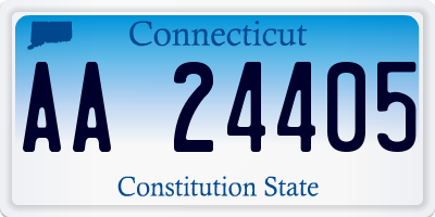 CT license plate AA24405