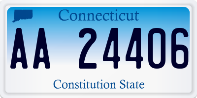CT license plate AA24406