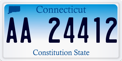 CT license plate AA24412