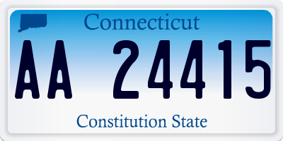 CT license plate AA24415