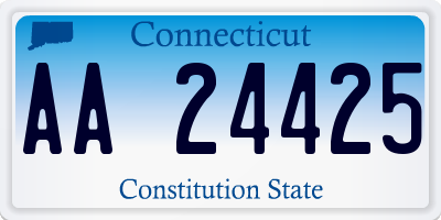 CT license plate AA24425