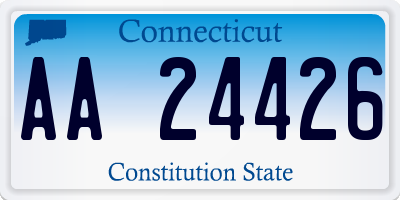 CT license plate AA24426