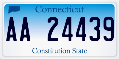 CT license plate AA24439