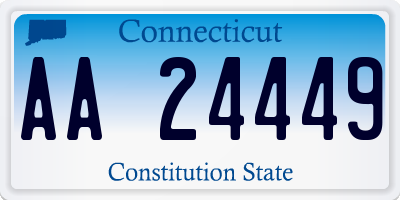 CT license plate AA24449