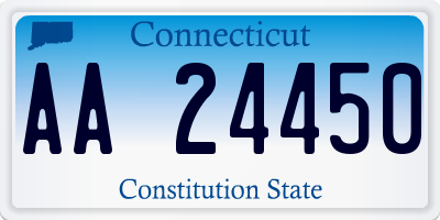 CT license plate AA24450