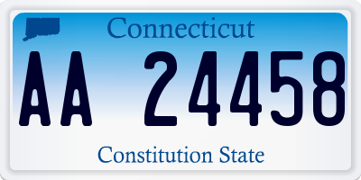 CT license plate AA24458