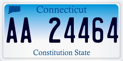 CT license plate AA24464