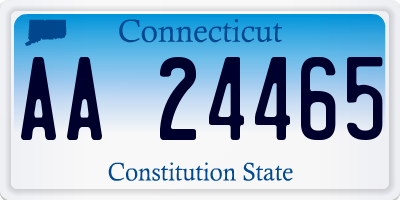 CT license plate AA24465
