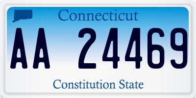 CT license plate AA24469