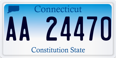 CT license plate AA24470