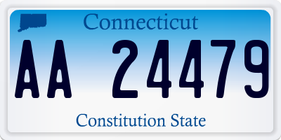 CT license plate AA24479