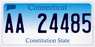 CT license plate AA24485